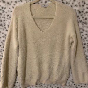 V Neck Cream Sweater